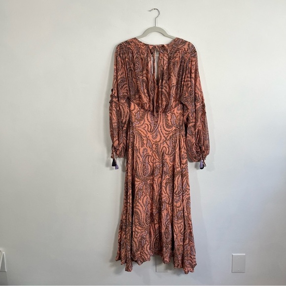 Free People Mirage Pink Paisley Maxi Dress Size 2 - Picture 10 of 12